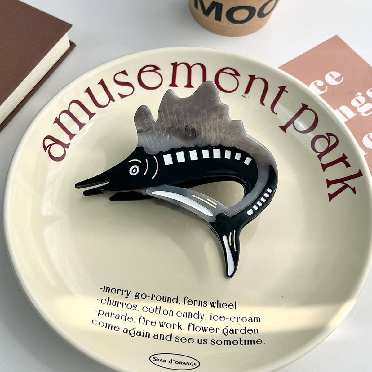 Ocean Sailfish Acetate Claw Clip ??Unique Design_CWAHA5833