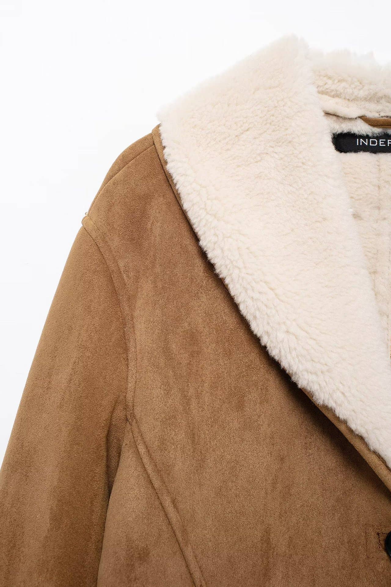 Street style double - sided medium - length coat