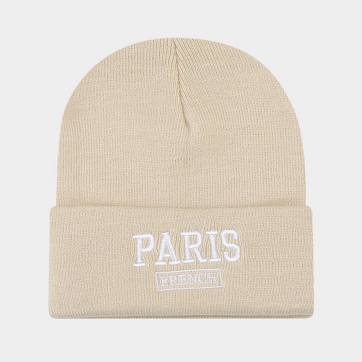 KOREAN STYLE EMBROIDERED LETTER KNITTED HAT_CWAH2120