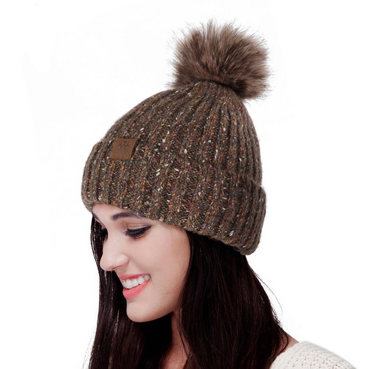 NEW WINTER OUTDOOR WARM PLUSH BALL KNITTED HAT_CWAH2452