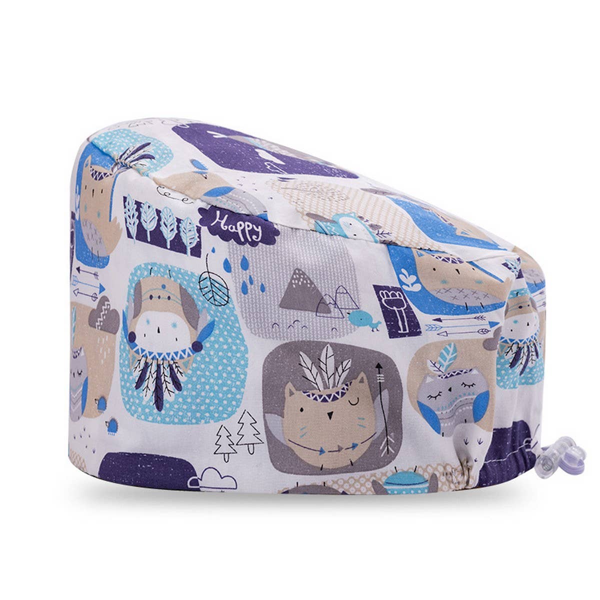 NURSE CAP OPERATING ROOM ADJUSTABLE ROUND CAP_CWAH3336