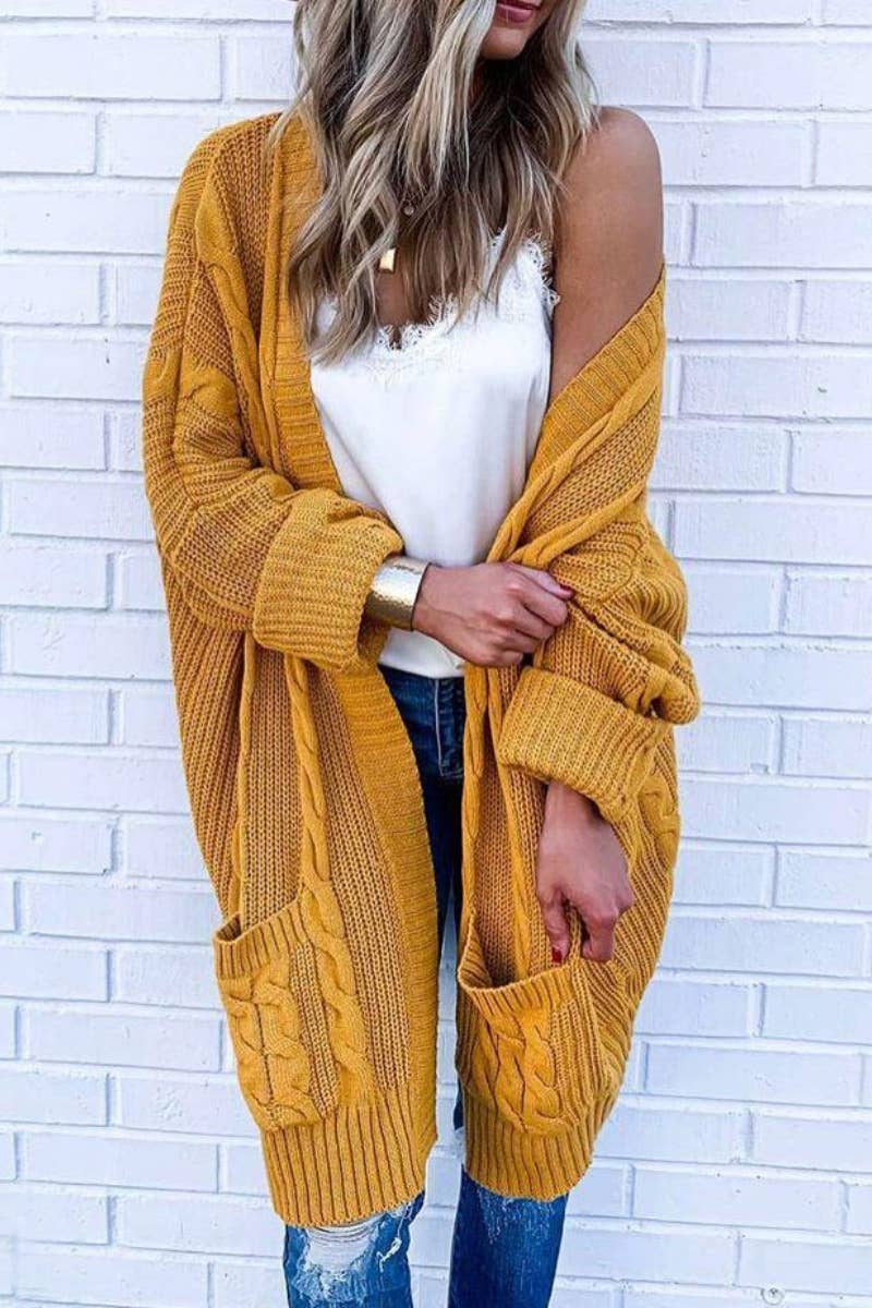 CWOCAL2169_LONG SLEEVE CARDIGAN WITHOUT BUCKLE POCKET