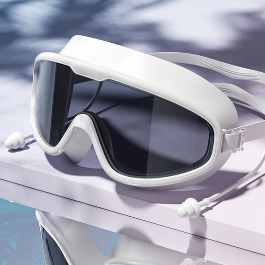HD Anti-Fog Swim Goggles ? Large Frame for Adults