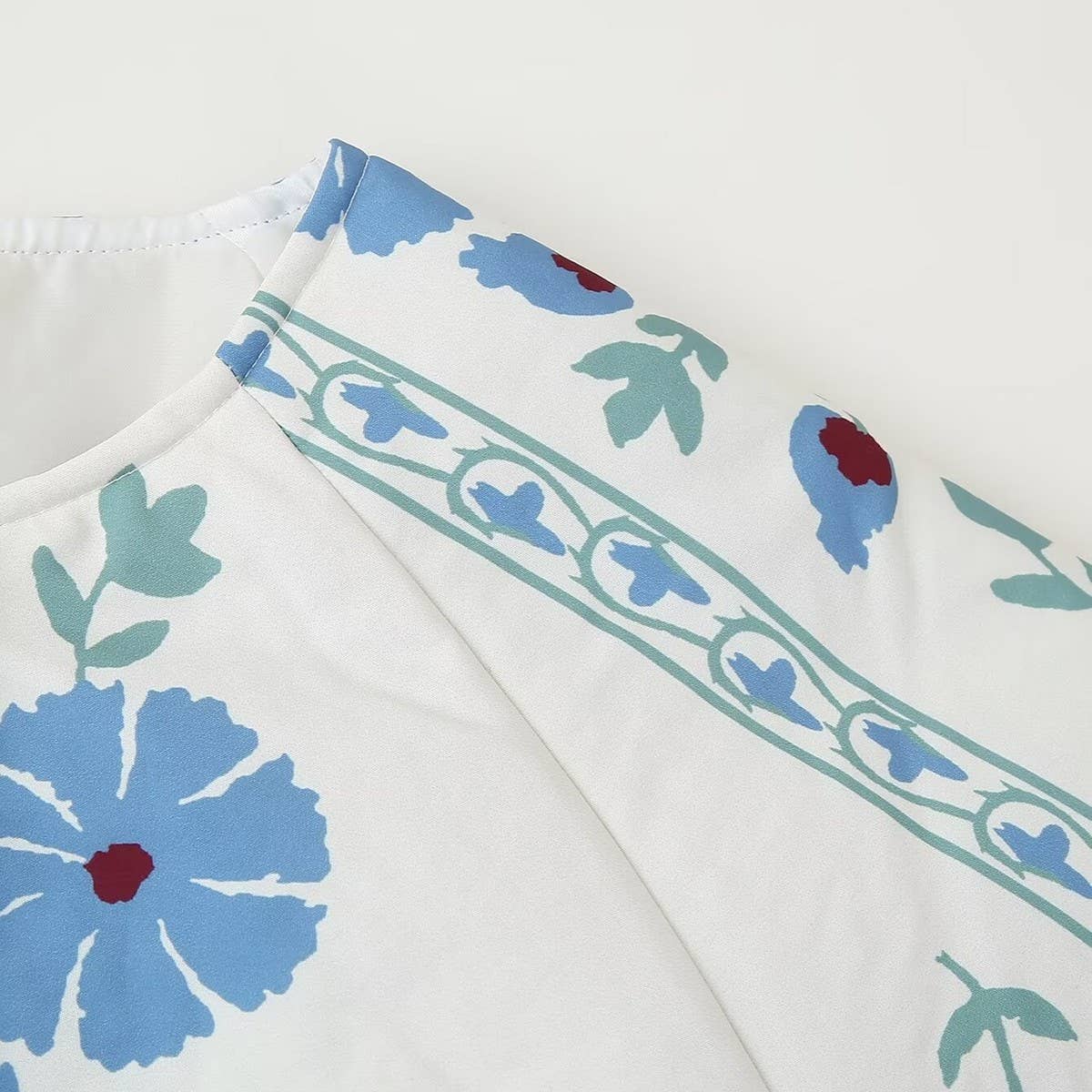 BOW-DECORATED ROUND-NECK CASUAL QUILTED JACKET_CWOJA1556