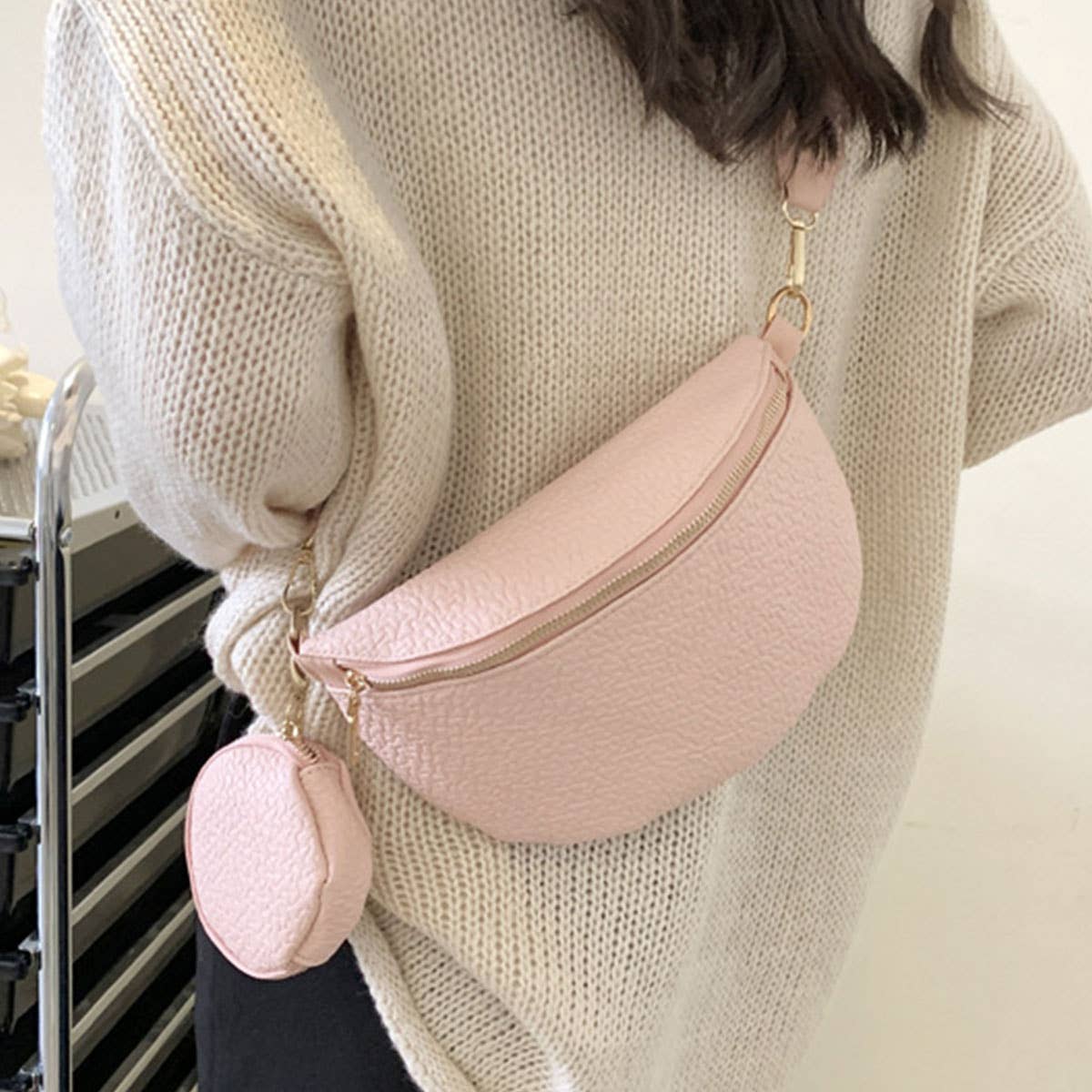 CASUAL,SIMPLE PURSE PENDANT FANNY BELT BAG_CWAB0949