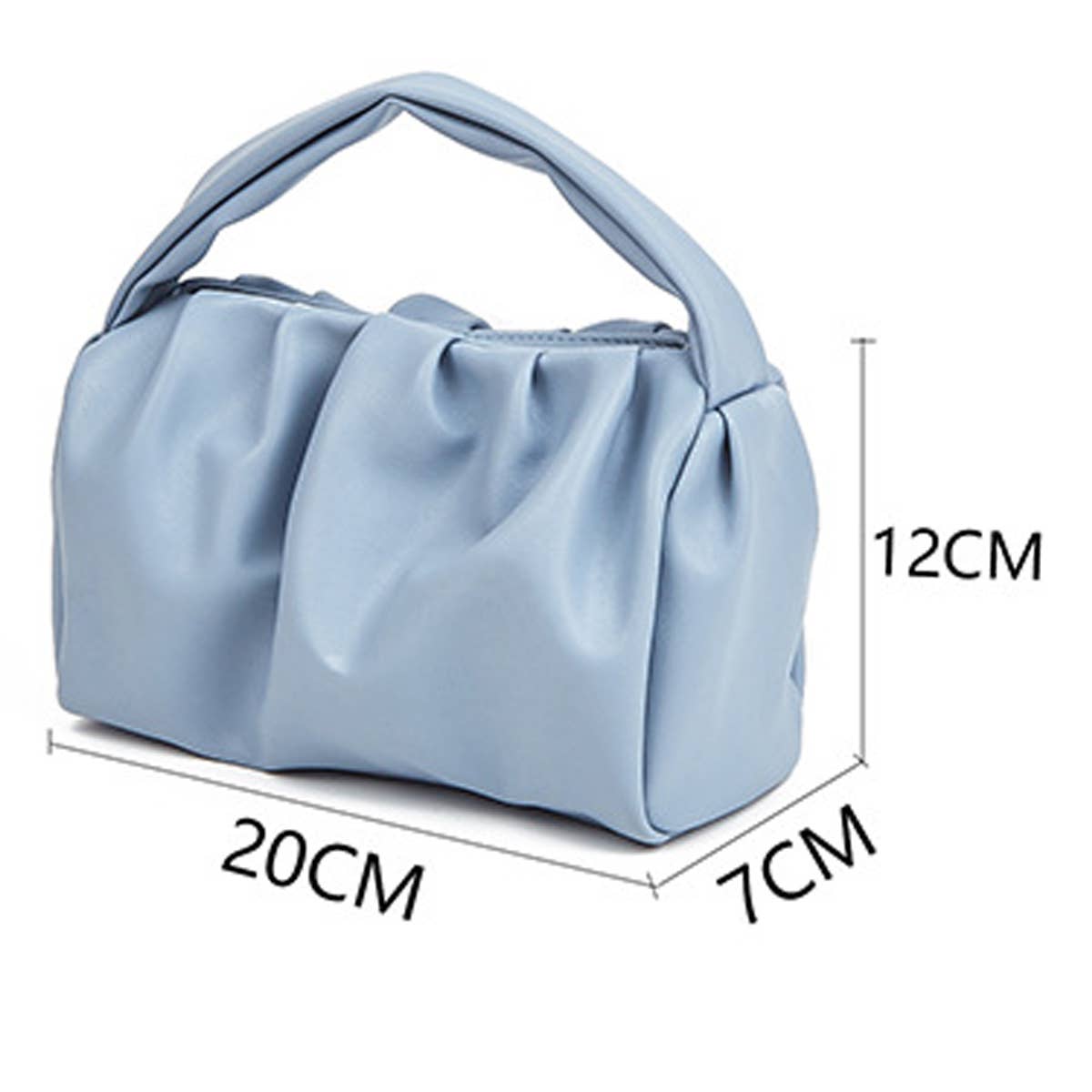 SIMPLE SOLID COLOR COSMETIC BAG HANDBAG_CWAB1832