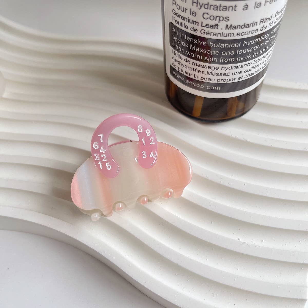 Mini Handbag Hair Claw, French Acetate Hair_CWAHA1350