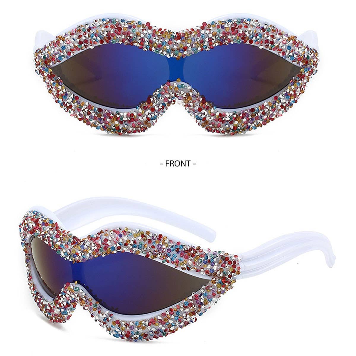 ALIEN ONE-PIECE SEXY LIPS WITH DIAMOND SUNGLASSES_CWASG0838