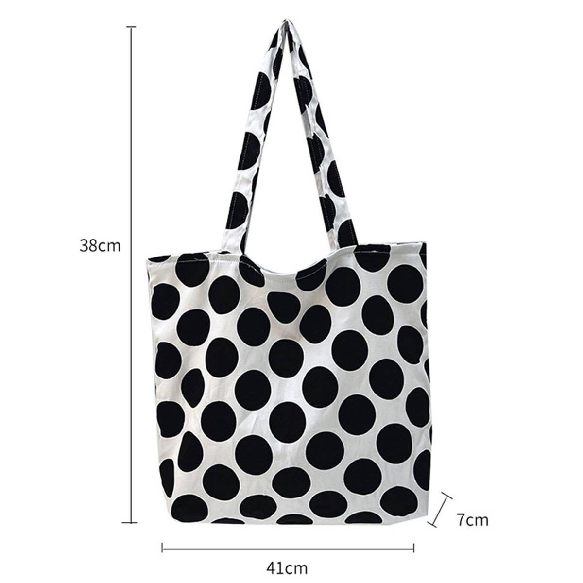 Large dot single-shoulder adjustable bag