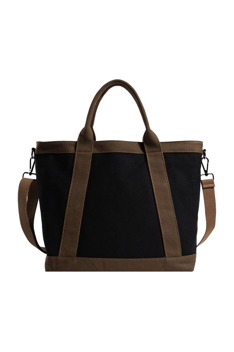 HANDLE LINE LARGE CROSS BODY CANVAS BAG_CUAB0104