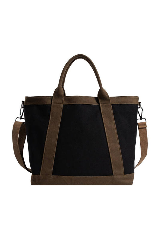 HANDLE LINE LARGE CROSS BODY CANVAS BAG_CUAB0104