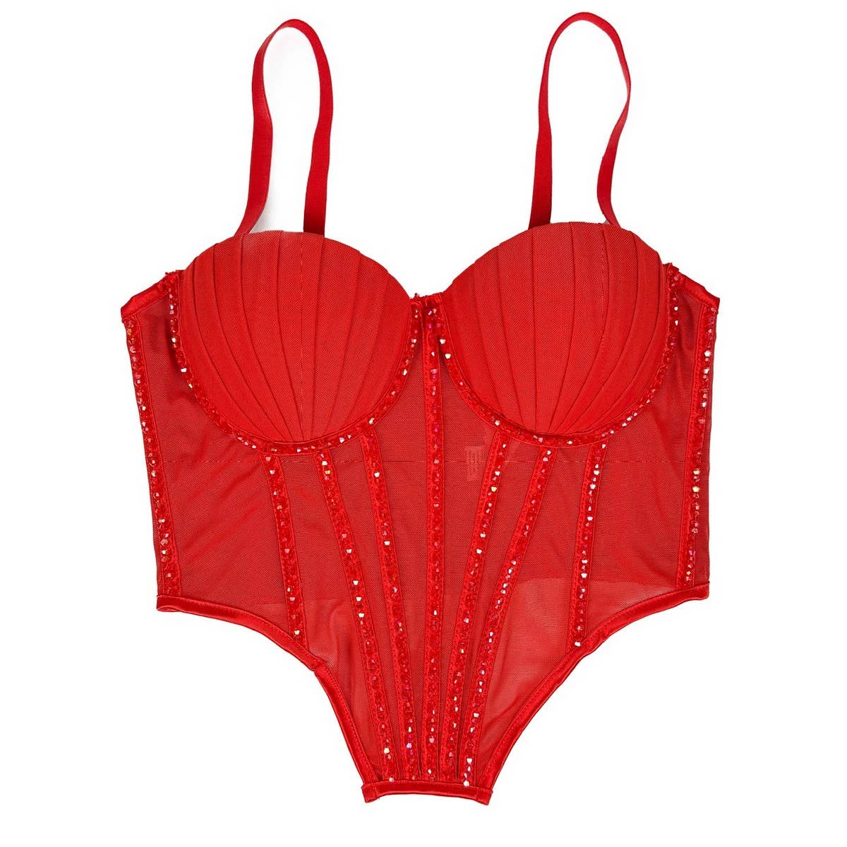 SEXY MESH RHINESTONE HERRINGBONE BRA