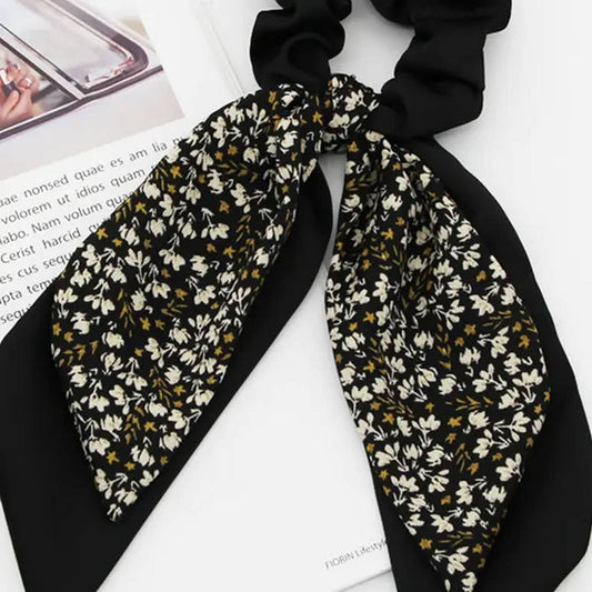 FLORAL HAIR SCRUNCHIES HAIR BANDS PONYTAIL_CWAHA0148