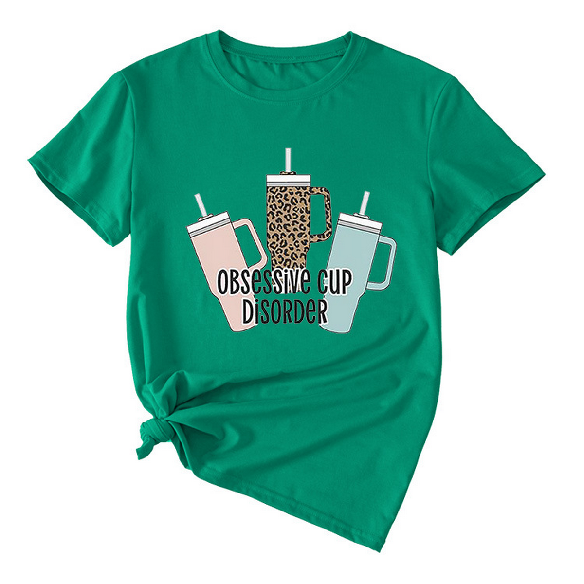 Casual Crew Neck Tee ??Coffee Lover Design_CWTTS1494
