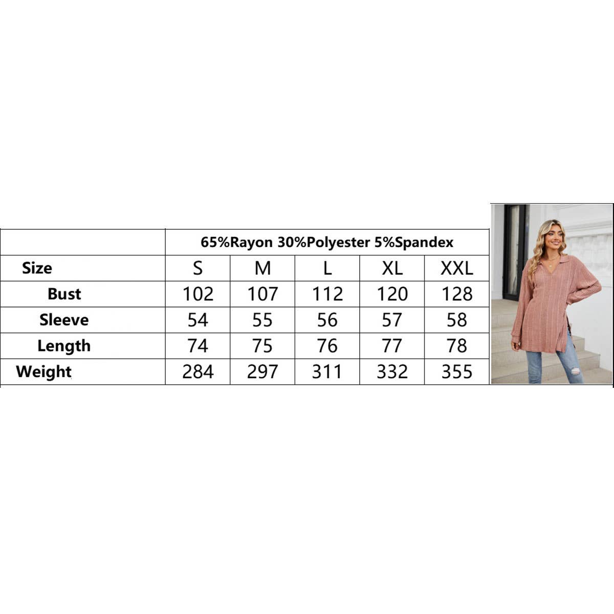 Lapel slit long sleeve loose long T-shirt