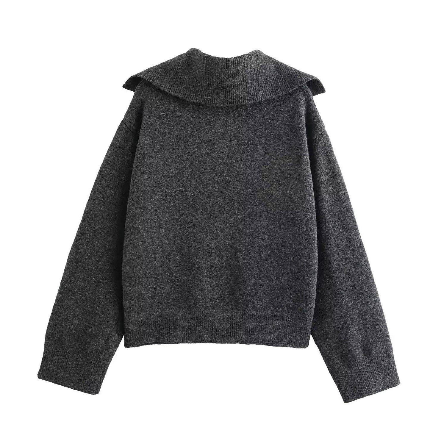 FASHION LOOSE NICHE DESIGN SENSE POCKET KNITWEAR