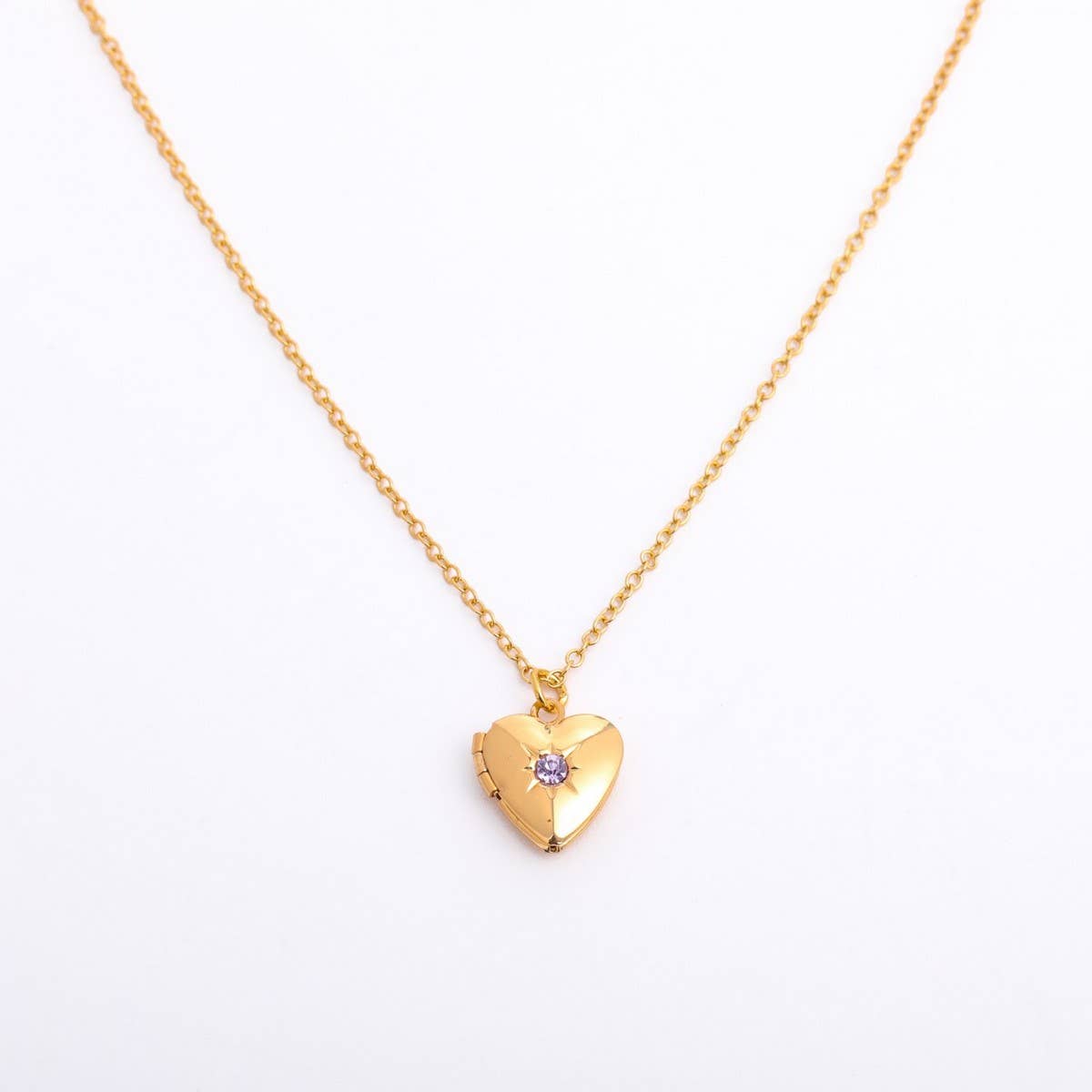 NEW DECEMBER BIRTHSTONE HEART NECKLACE