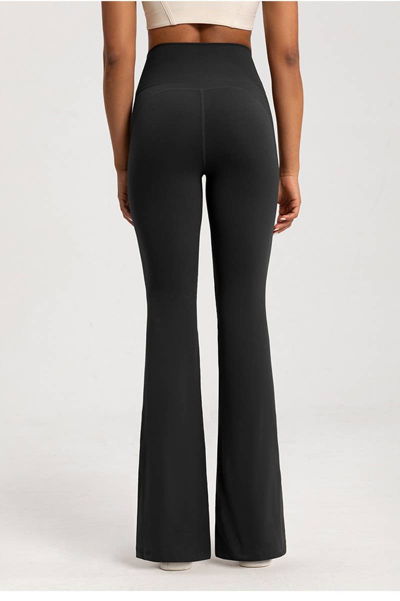 CWBLP1499_HIGH WAISTED SLIM FIT WIDE LEG SPORTS TROUSERS