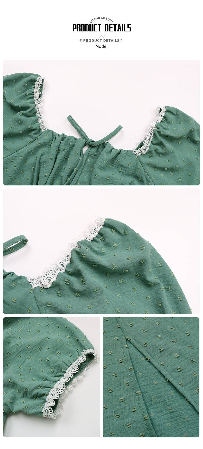 Square neck jacquard dress with slit