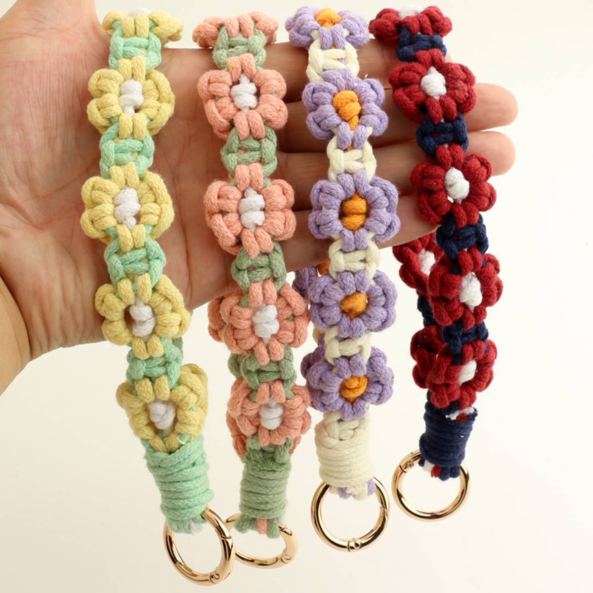 HANDWOVEN KEYCHAIN WRIST STRAP PENDANT