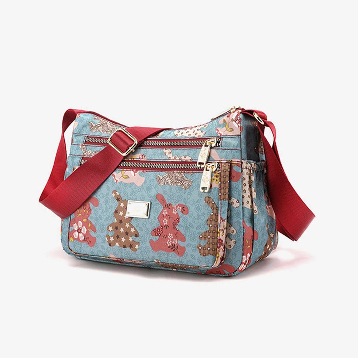 PRINTED OXFORD CLOTH SHOULDER CROSSBODY BAG_CWASC1772