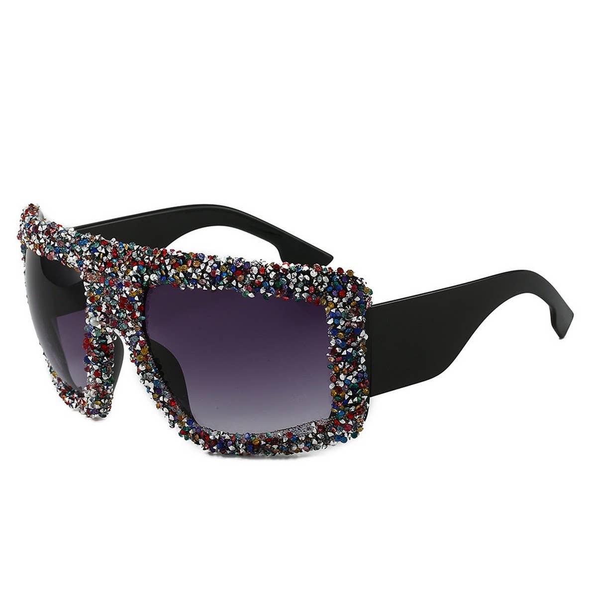 VINTAGE DIAMOND LARGE FRAME SQUARE SUNGLASSES