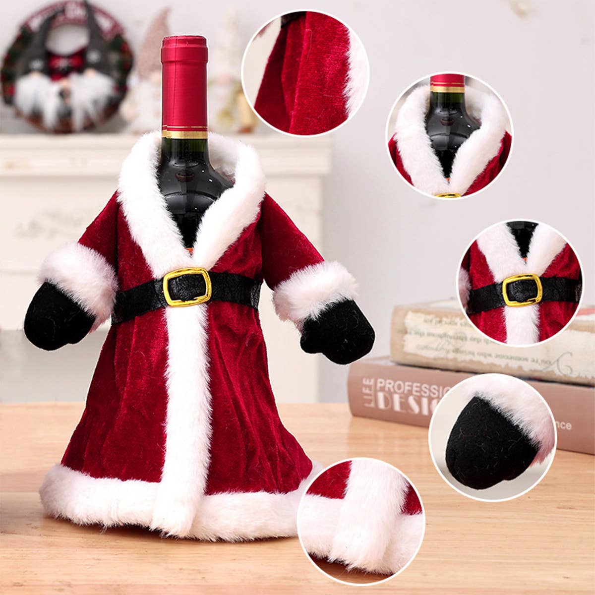 CWMM9393_CHRISTMAS DRESS CREATIVE WINE BOTTLE COVER