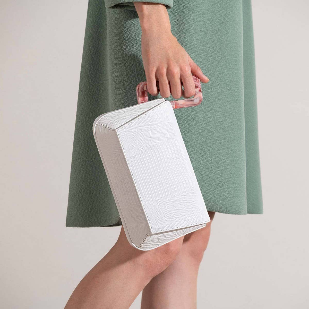 GEOMETRIC SPLICING SMALL SQUARE BAG SHOULDER BAG_CWAB1935