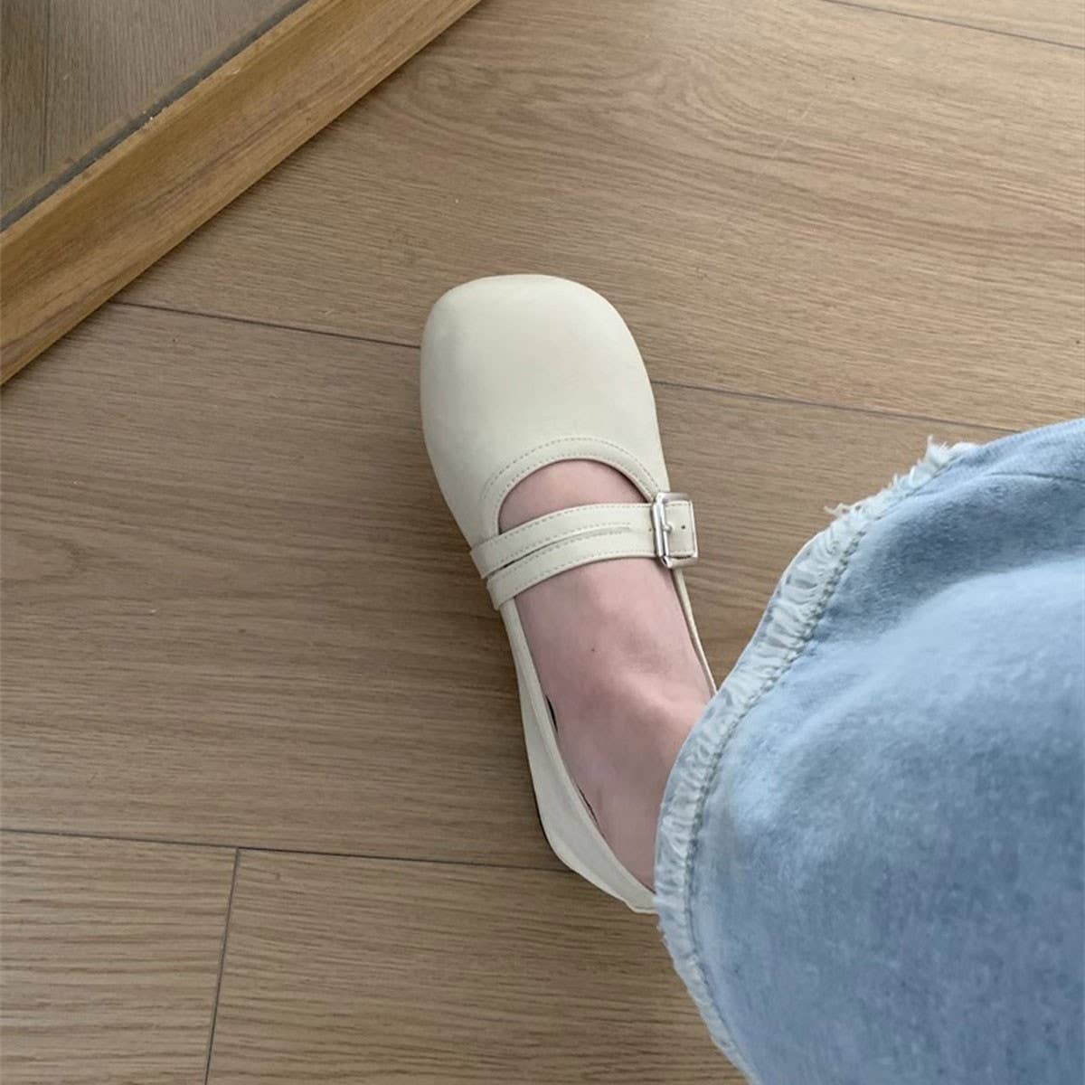 Retro Mary Jane Flats for Women_CWSHF0098