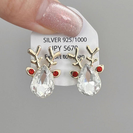 UNIQUE ZIRCON ELK EARRINGS AND EARRINGS