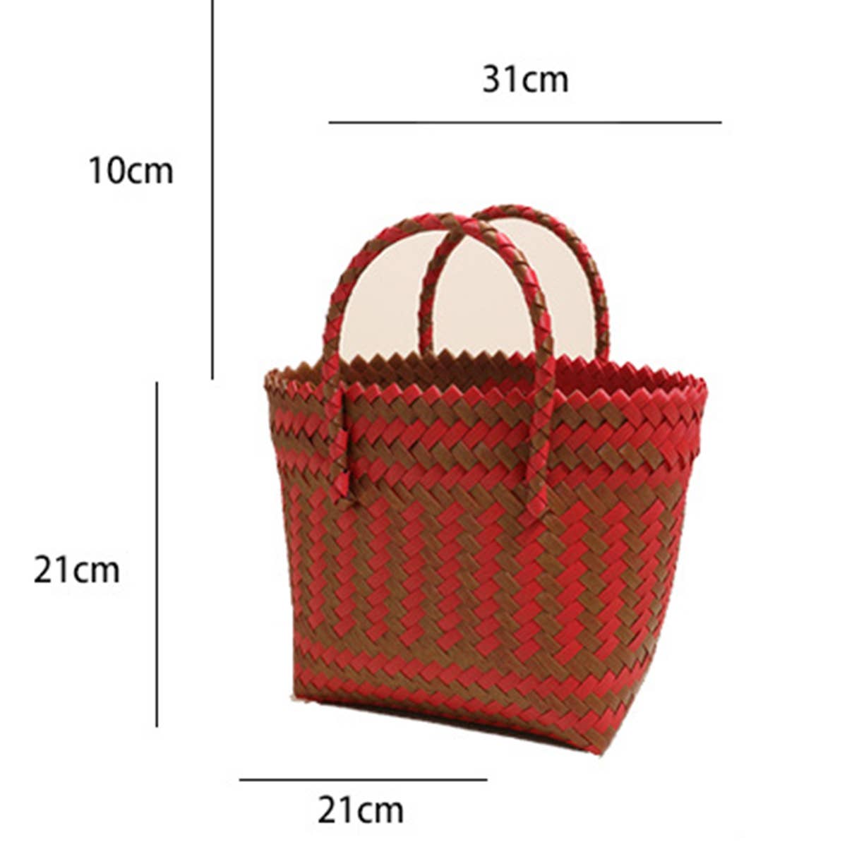 PLASTIC SQUARE PORTABLE WOVEN BAG_CWAB1873