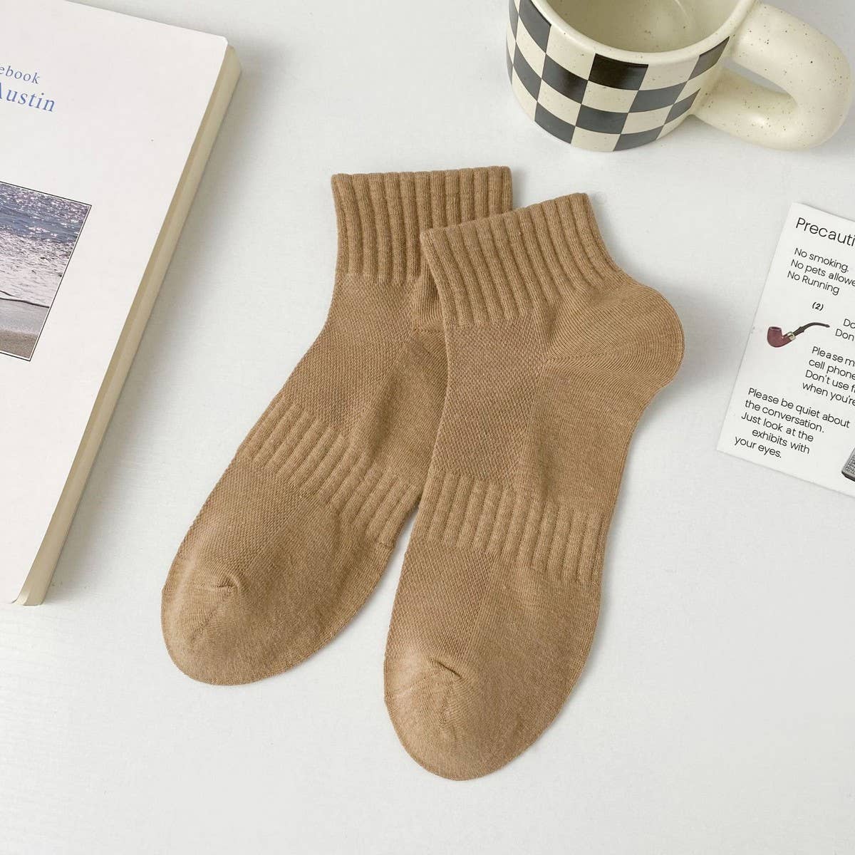 MEN'S BREATHABLE SWEAT-WICKING SPORTS BOAT SOCKS