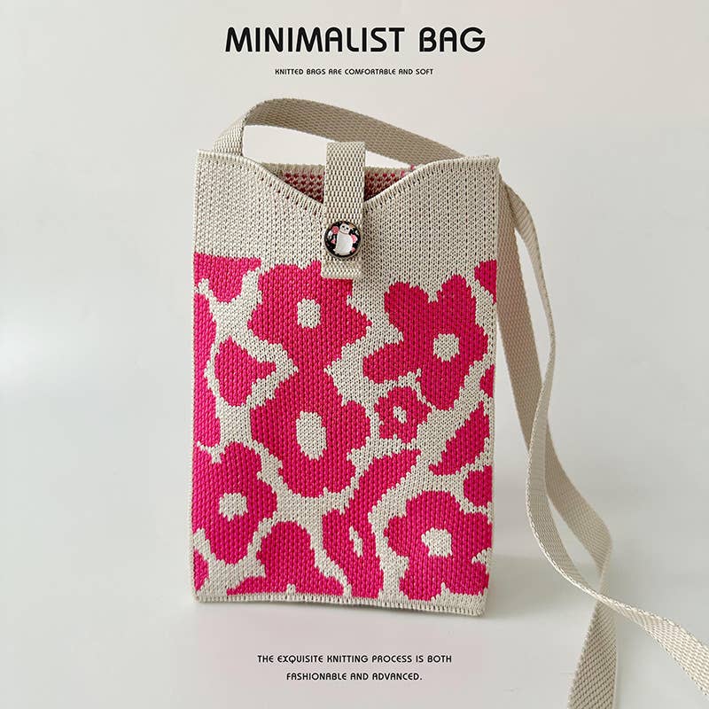 Fashionable single-shoulder knitted crossbody bag