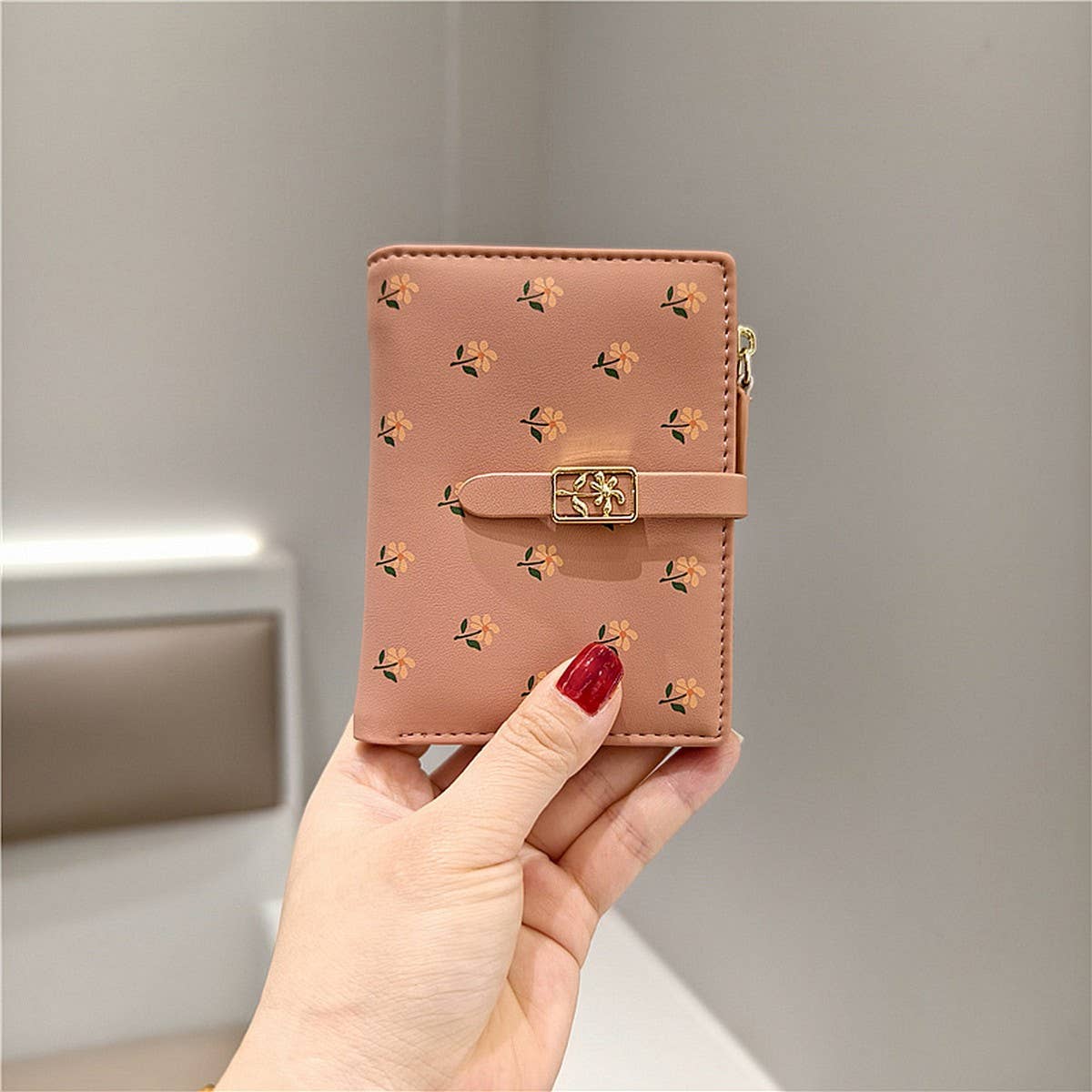 SMALL FRESH FLOWER PRINT SHORT WALLET_CWAB2550