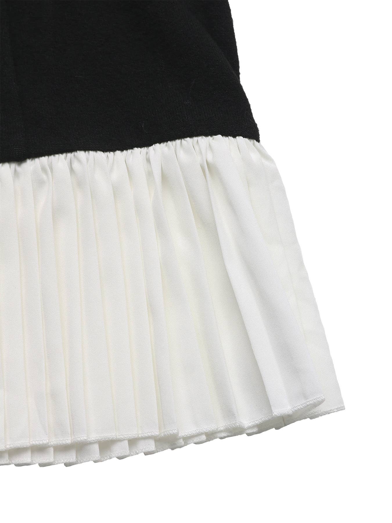 Temperament clash color false two pack hip dress