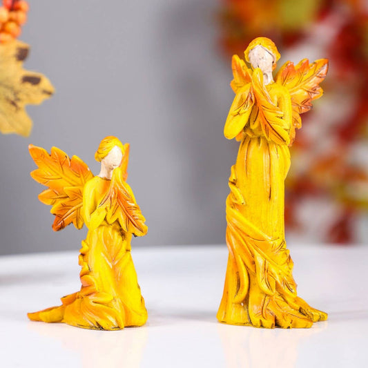 Autumn Maple Leaf Angel Resin Decor_CWMM10000