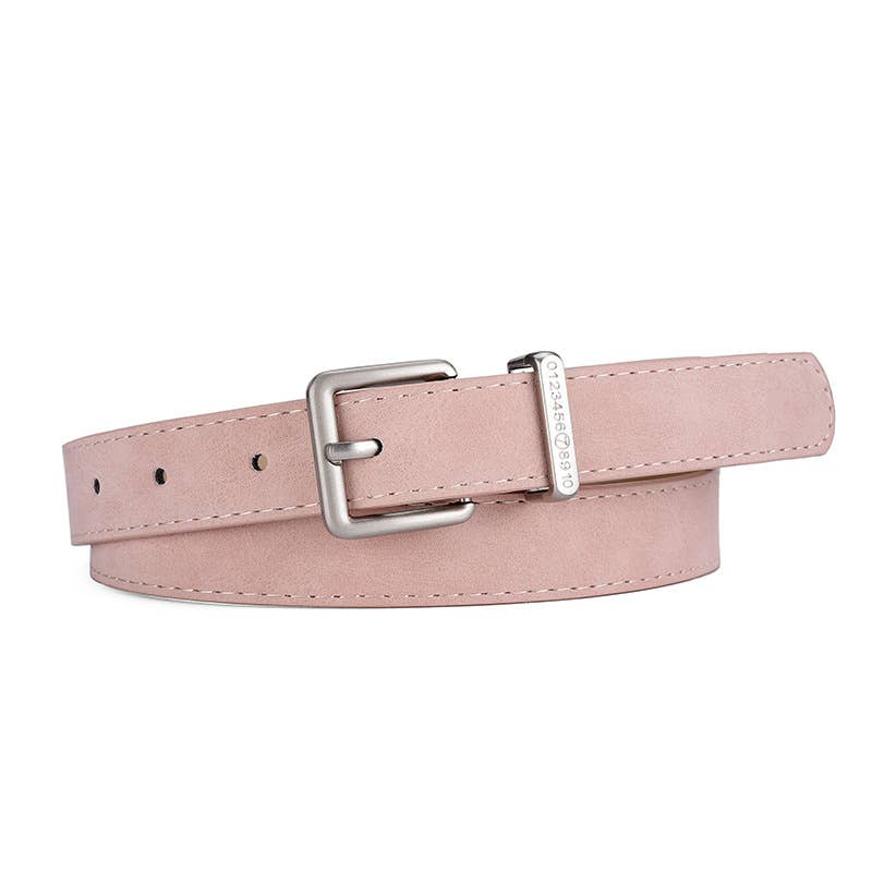 FROSTED NEEDLE BUCKLE WOMEN'S DENIM BELT