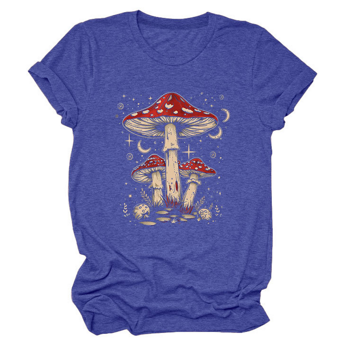 Playful Red Mushroom Print Women's Base Tee_CWTTS1510