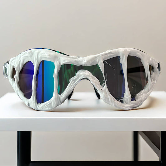 FUTURISTIC SHAPED RIMLESS SUNGLASSES