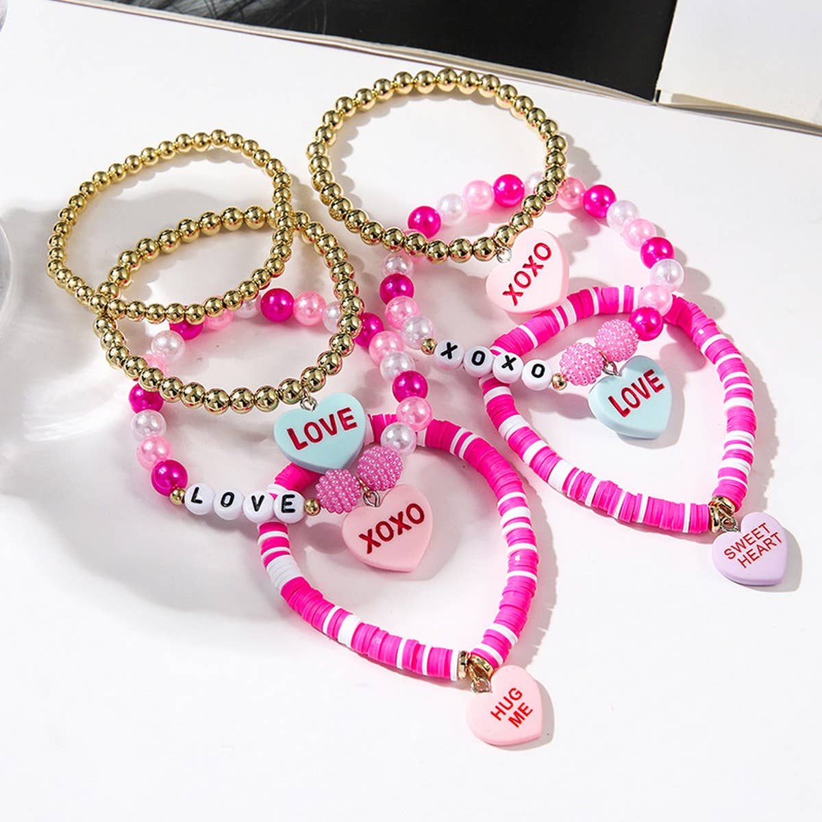 LOVE LOVE LOVE FRIENDSHIP GIFT HANDMADE BRACELET