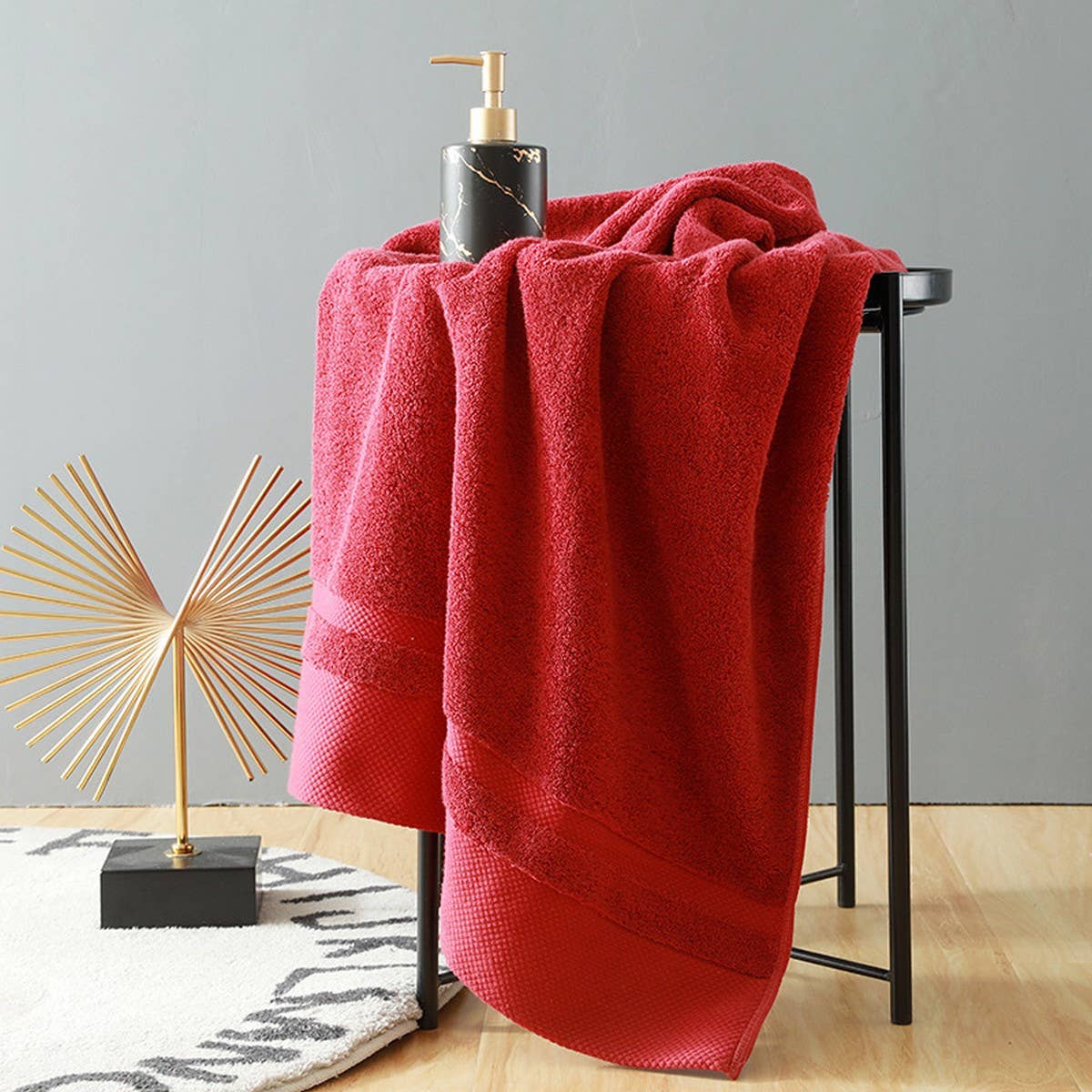 COMBED COTTON THICK ABSORBENT BATH TOWEL