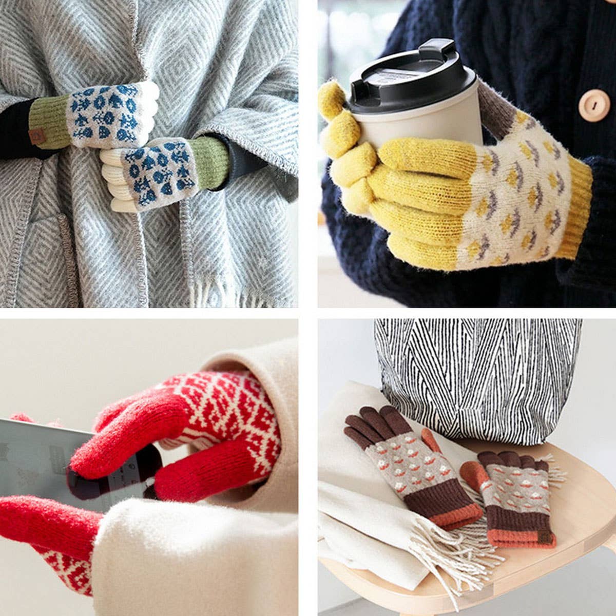 Self-Heating Knit Gloves ? Cute & Warm Design_CWAG0373
