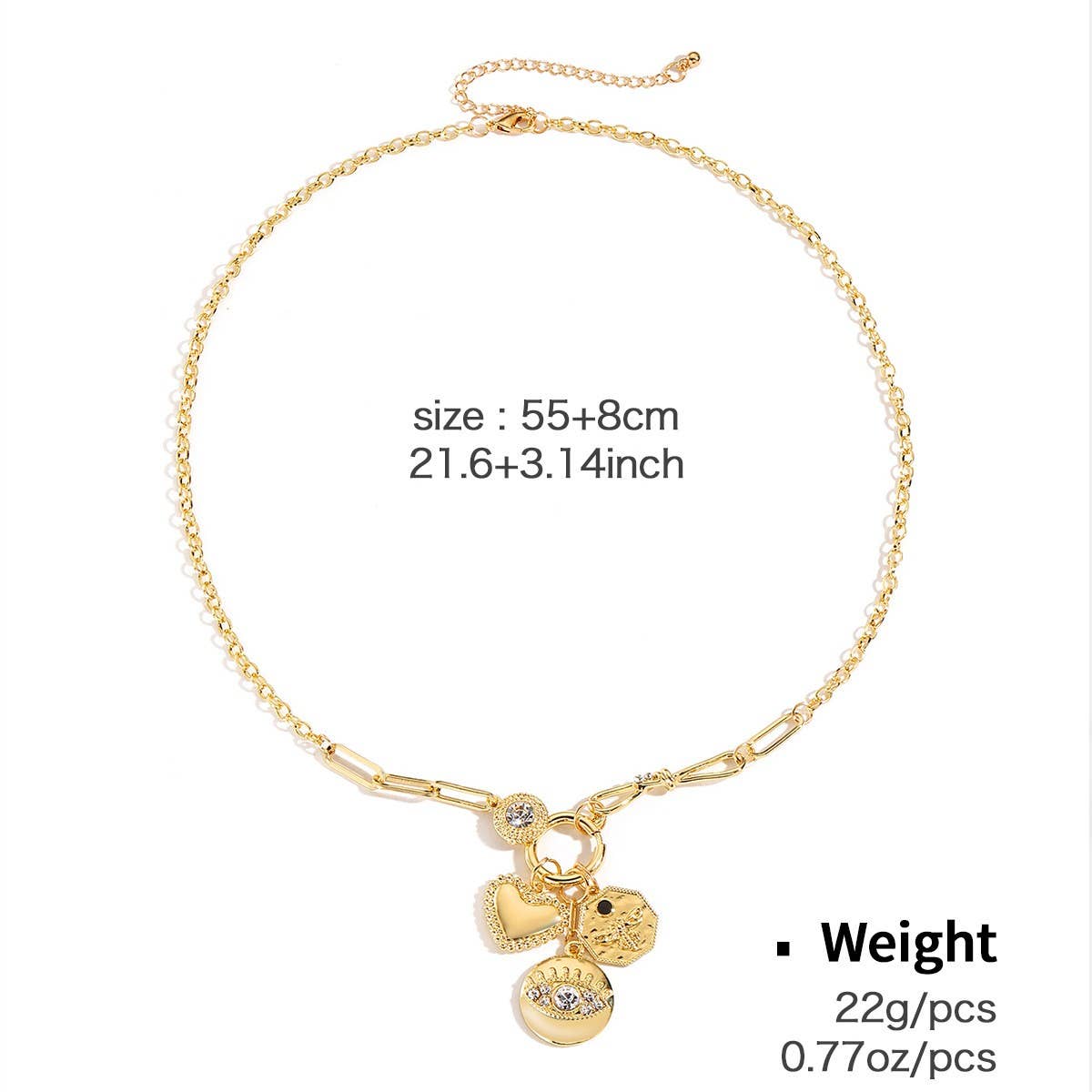 FASHION DESIGN MULTI-ELEMENT PENDANT NECKLACE_CWAJE2834