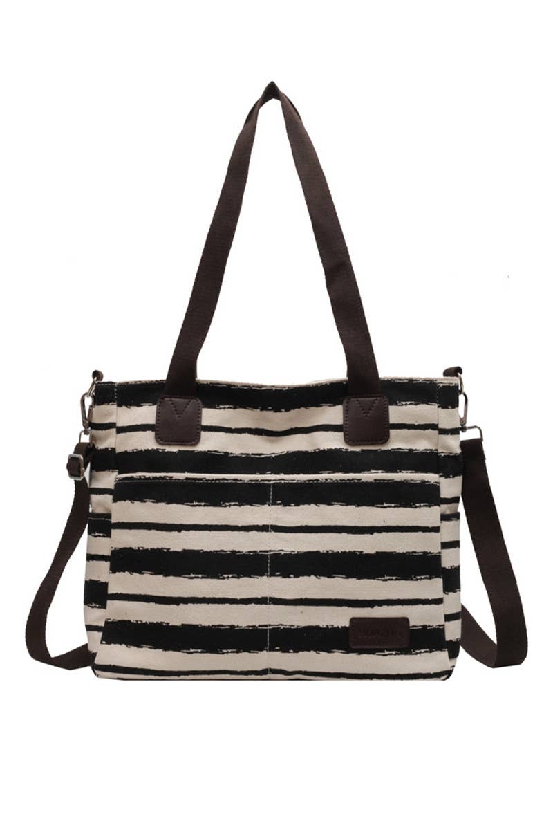STRIPE SQUARE SHOPPERS BAG_CWAB0513