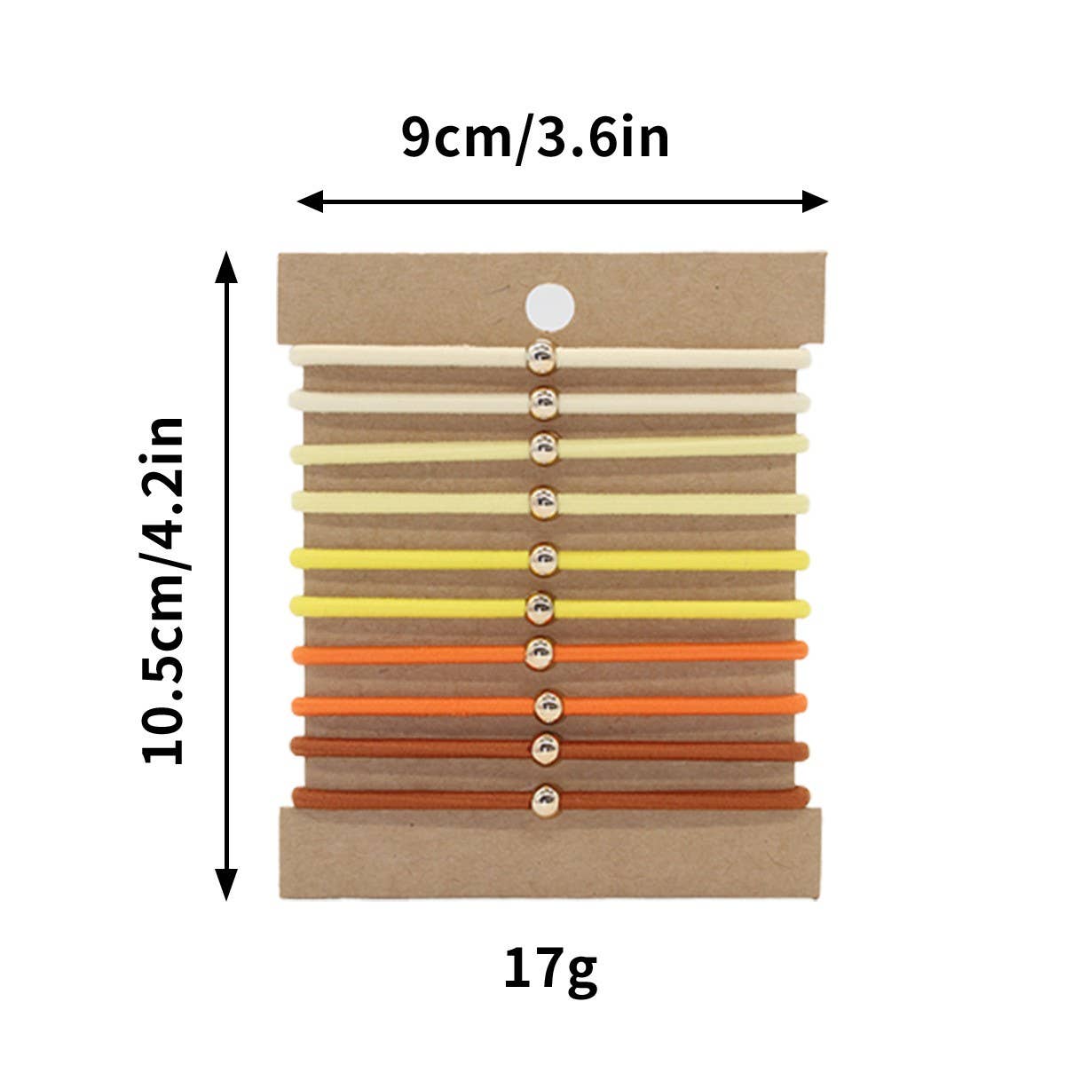 10 CLIP-ON THREADED HAIR SCRUNCHIES_CWAHA2723