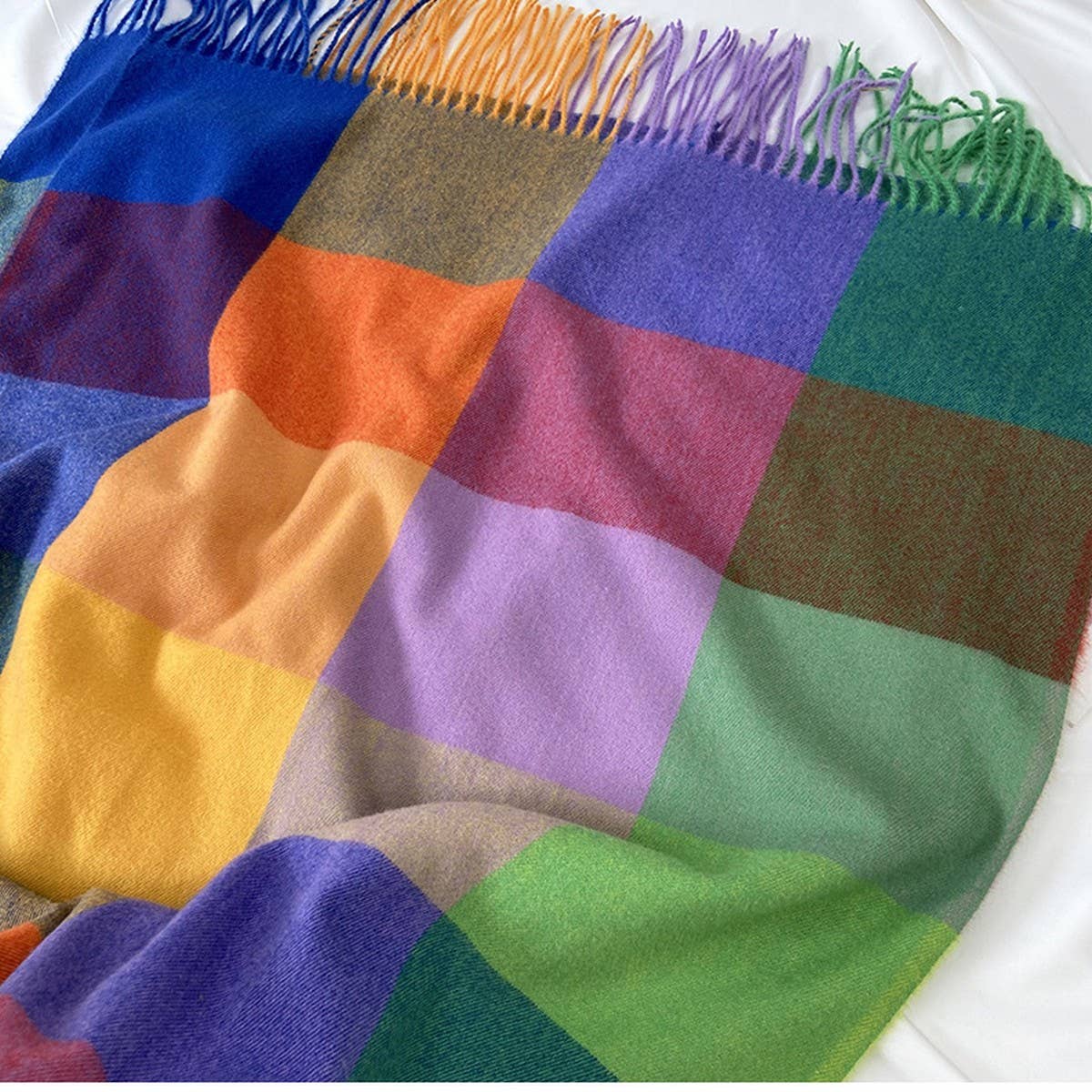 Warm Plaid Scarf Shawl for Women--Soft Winter Wrap