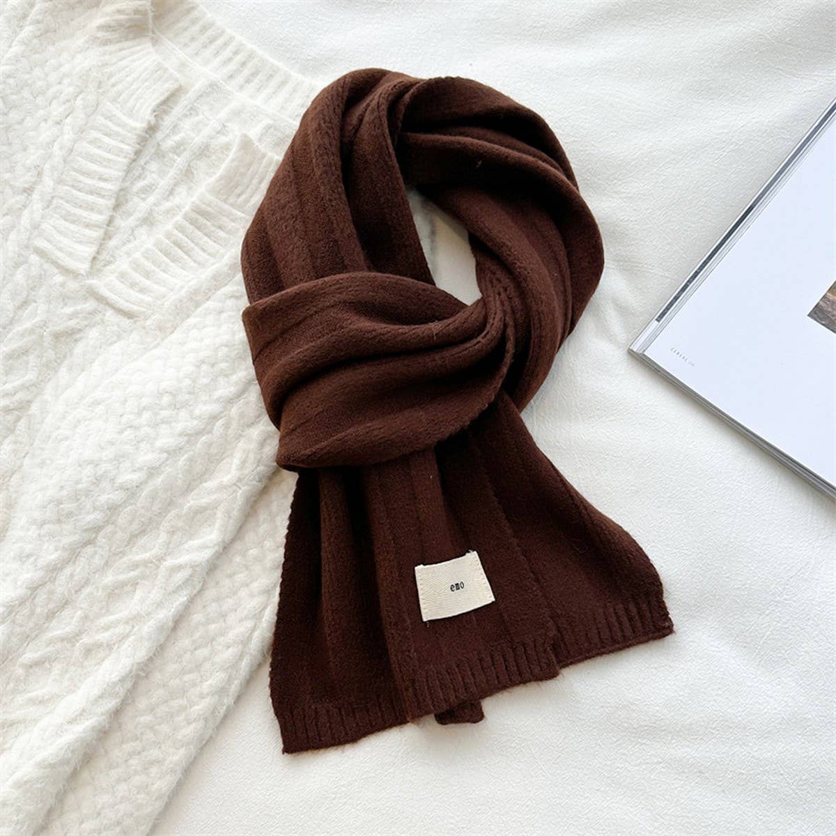 Knit Stripe Scarf - Warm Fall/Winter Unisex Scarf