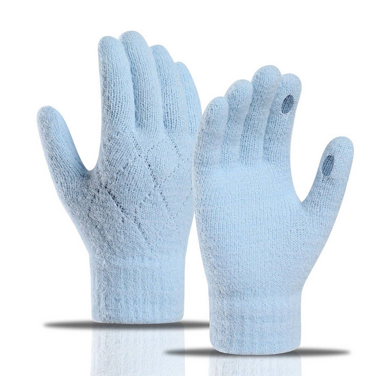 CWAG00579_WOMEN WINTER KNIT TOUCHSCREEN WARM GLOVES