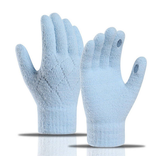 CWAG00579_WOMEN WINTER KNIT TOUCHSCREEN WARM GLOVES