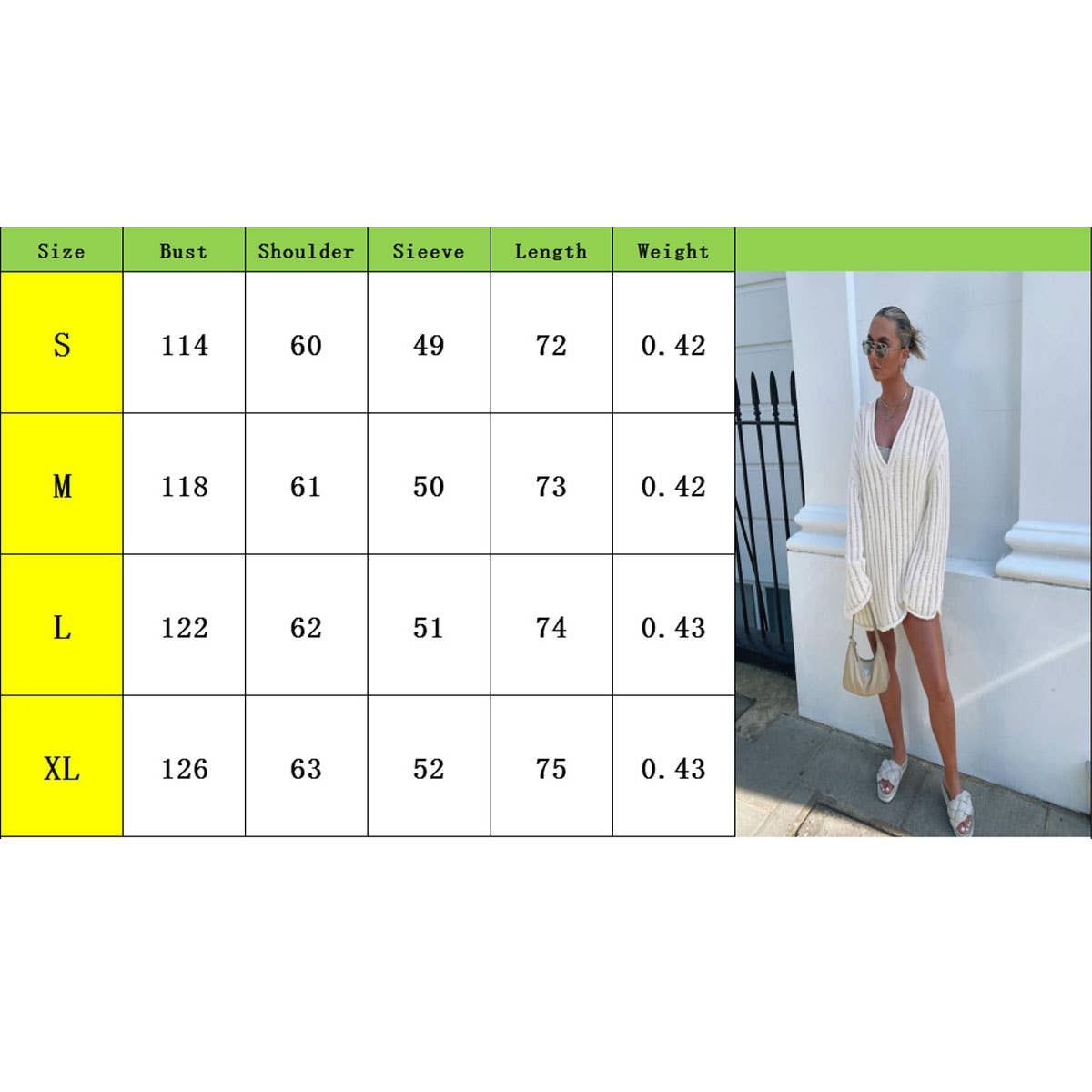 V-NECK SOLID COLOR PIT STRIPE THICK KNIT SWEATER